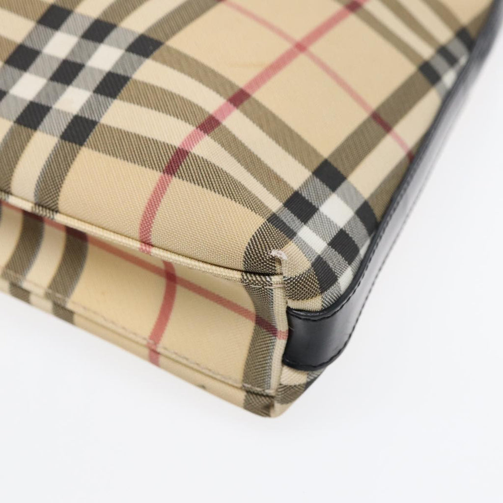 Burberry Nova Check Shoulder Bag Canvas And Leather Beige Canvas Shoulder Bag