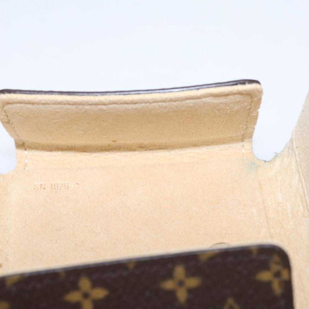 Louis Vuitton Case Jewelry Box Canvas Brown Canvas Wallets Accessory