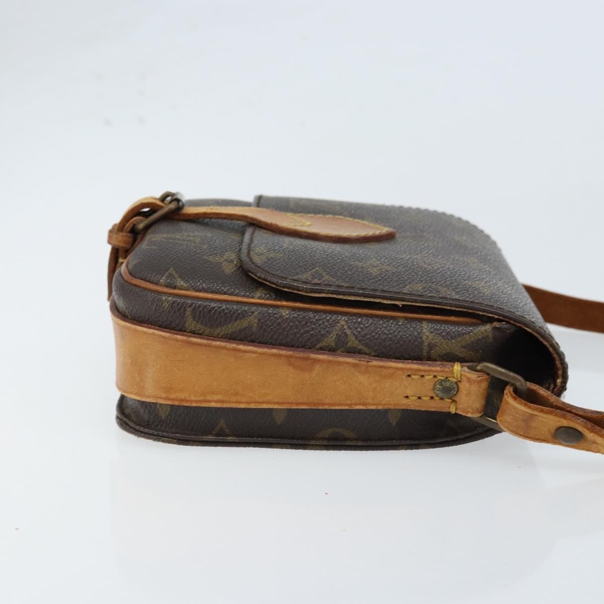 Louis Vuitton Cartouchiere Handbag Monogram Canvas Brown Canvas Shoulder Bag