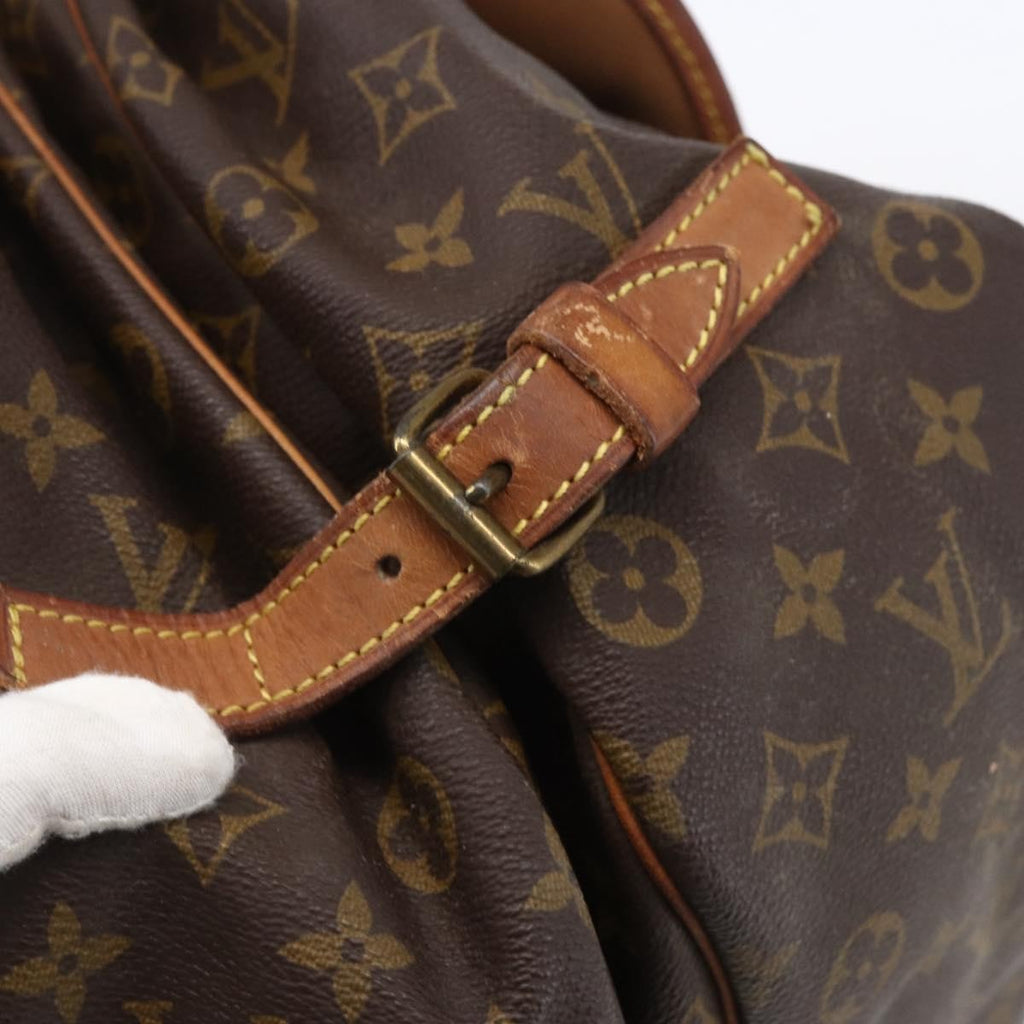 Louis Vuitton Saumur Handbag Monogram Canvas Brown Canvas Shoulder Bag