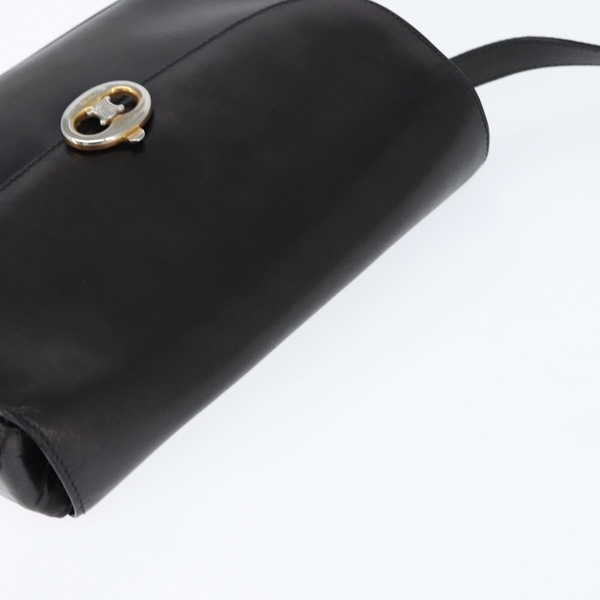 Celine Vintage Triomphe Shoulder Bag Leather Brown Leather Shoulder Bag Bag