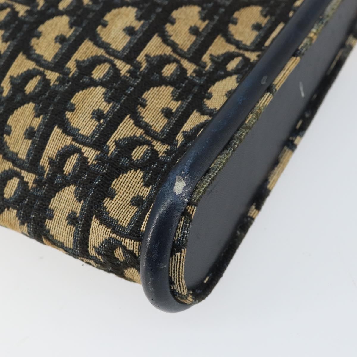 Christian Dior Vintage Trotter Shoulder Bag Canvas Navy Canvas Shoulder Bag Bag (Pre-Owned)