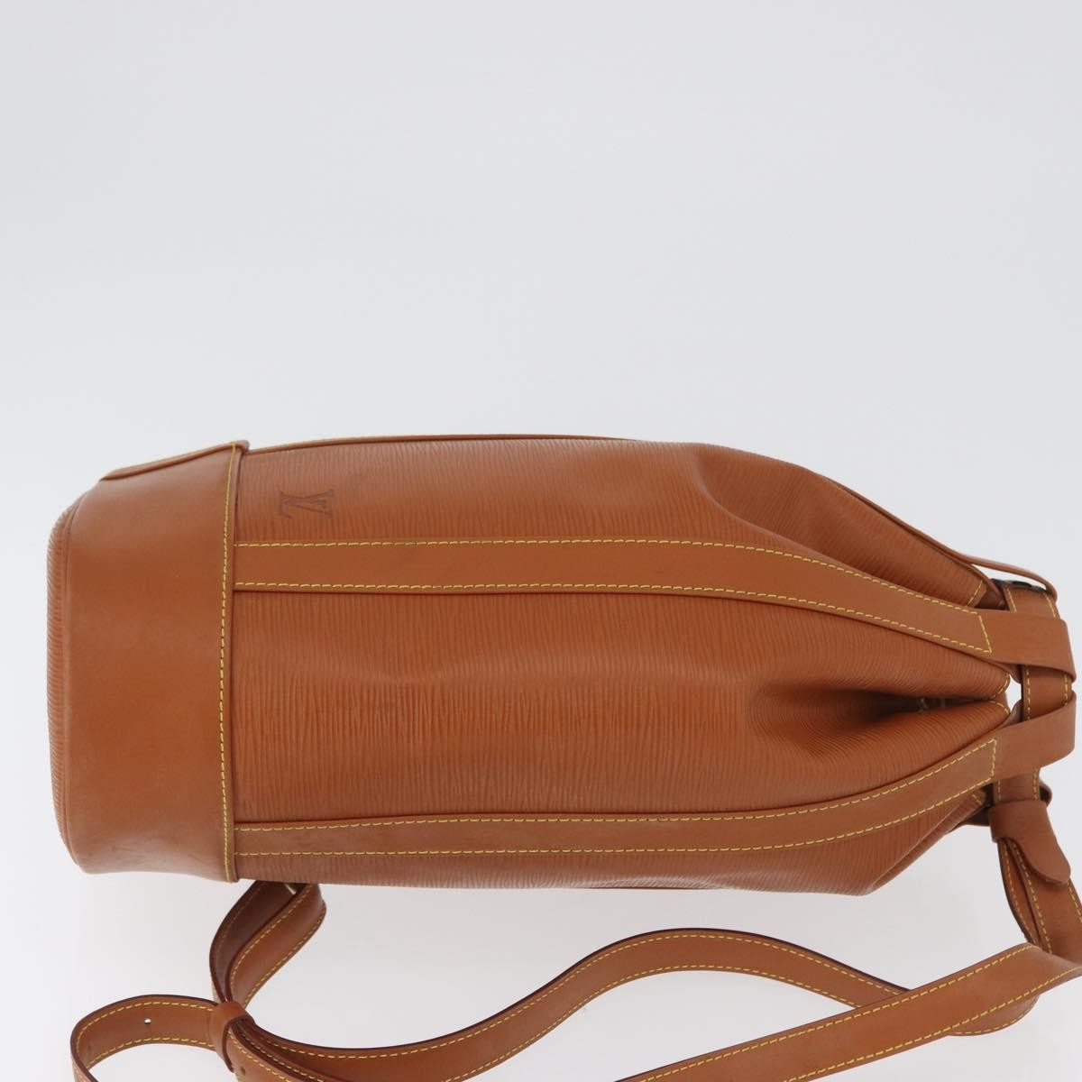 Louis Vuitton Randonnee Backpack Epi Leather Brown Leather Backpack Bag