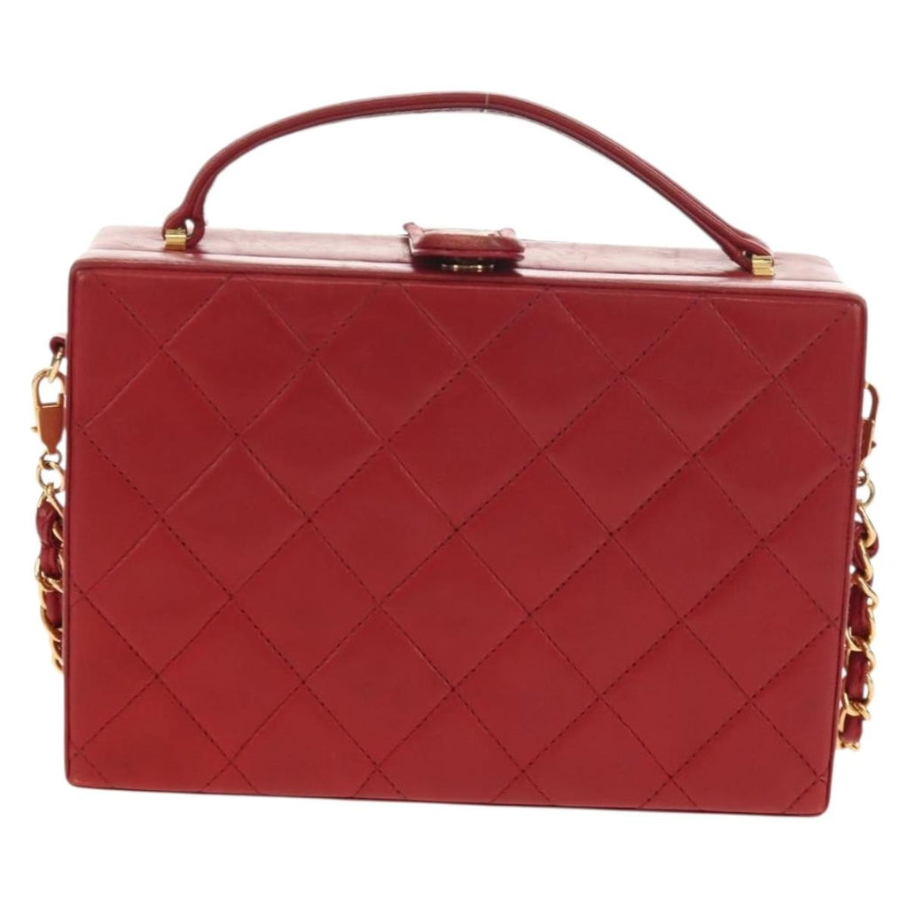 Chanel Matelasse Chain Shoulder Bag Leather Red Leather Shoulder Bag Bag
