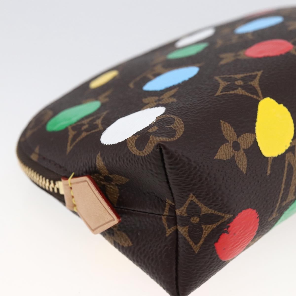 Louis Vuitton Cosmetic Pouch Yayoi Kusama Painted Dots Monogram Canvas Multicolour Canvas Clutche & Pouche Bag