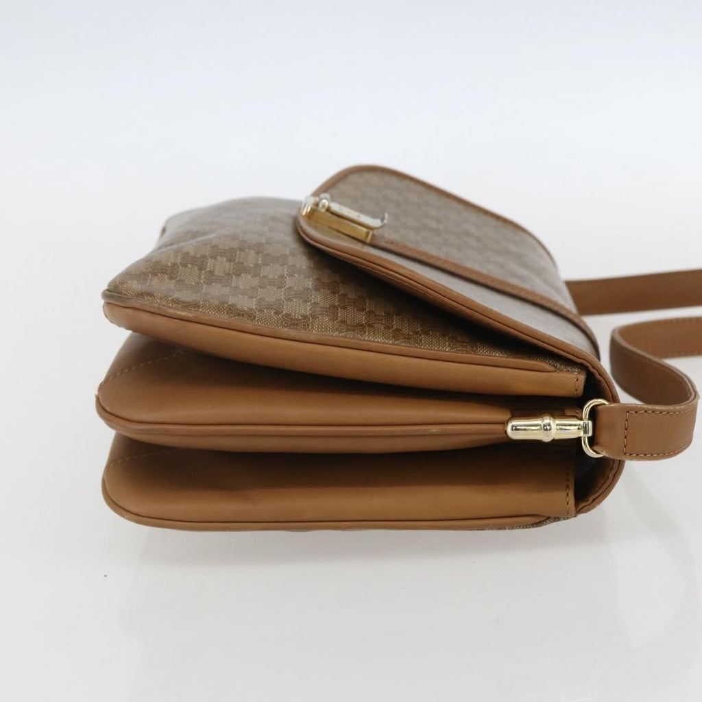 Celine Vintage Macadam Shoulder Bag Canvas And Leather Beige Canvas Shoulder Bag Bag