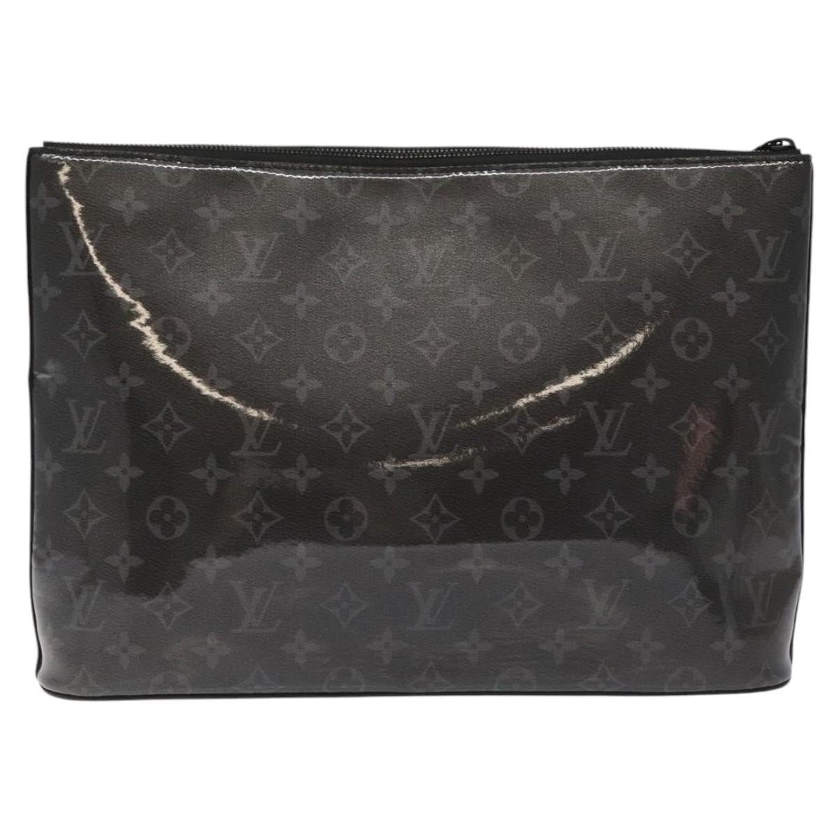 Louis Vuitton Pochette Cosmos Limited Edition Monogram Glaze Canvas Black Canvas Clutche & Pouche Bag