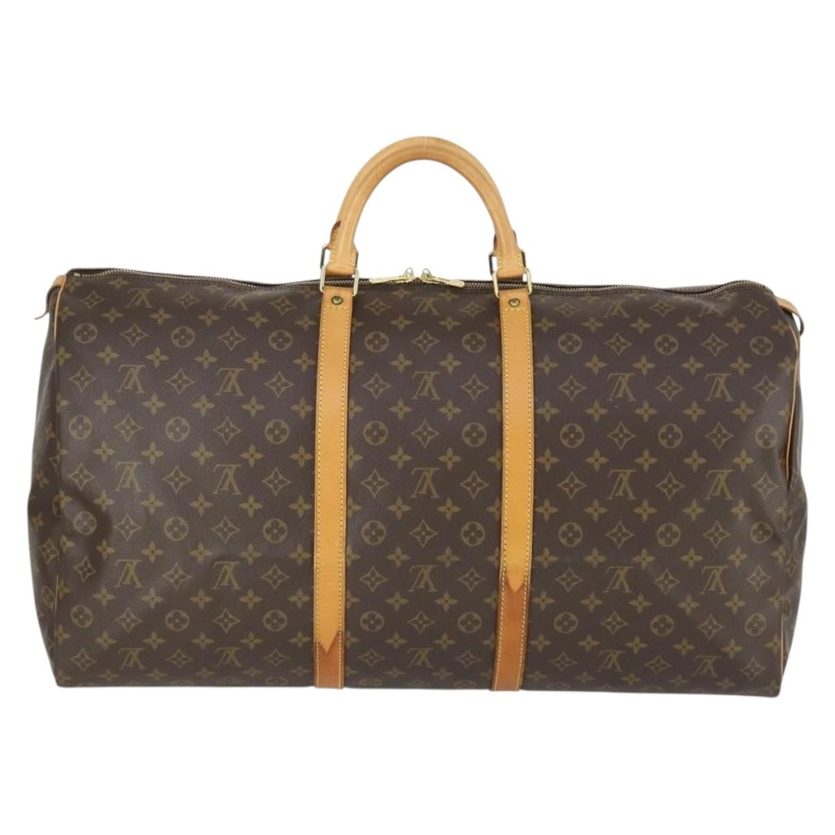 Louis Vuitton Keepall Bag Monogram Canvas Brown Canvas Travel Bag