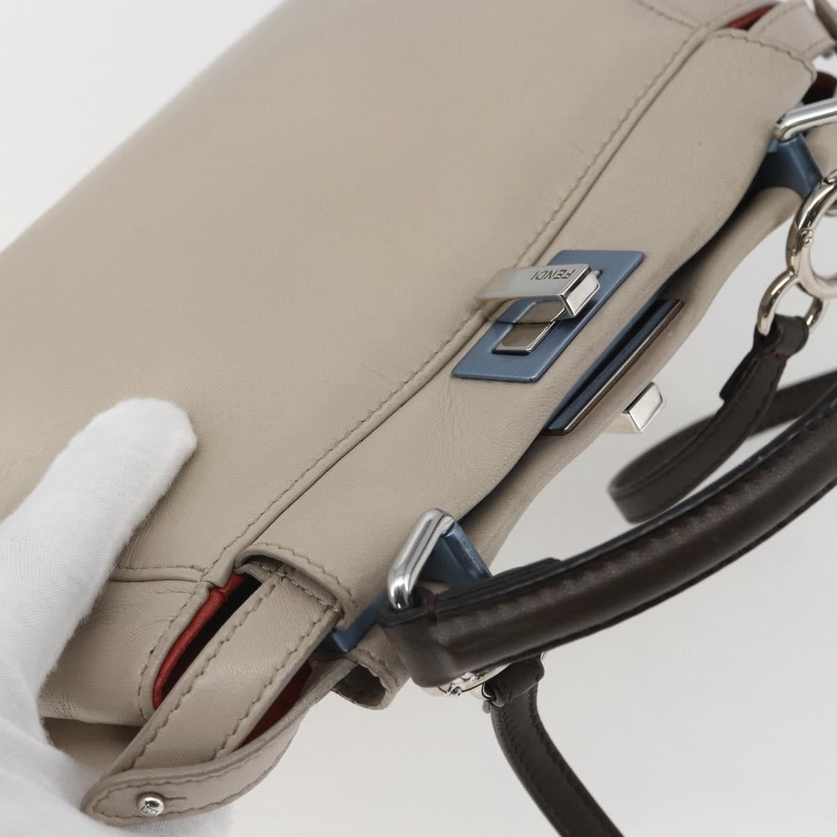 Fendi Peekaboo Bag Leather Beige Leather Handbag