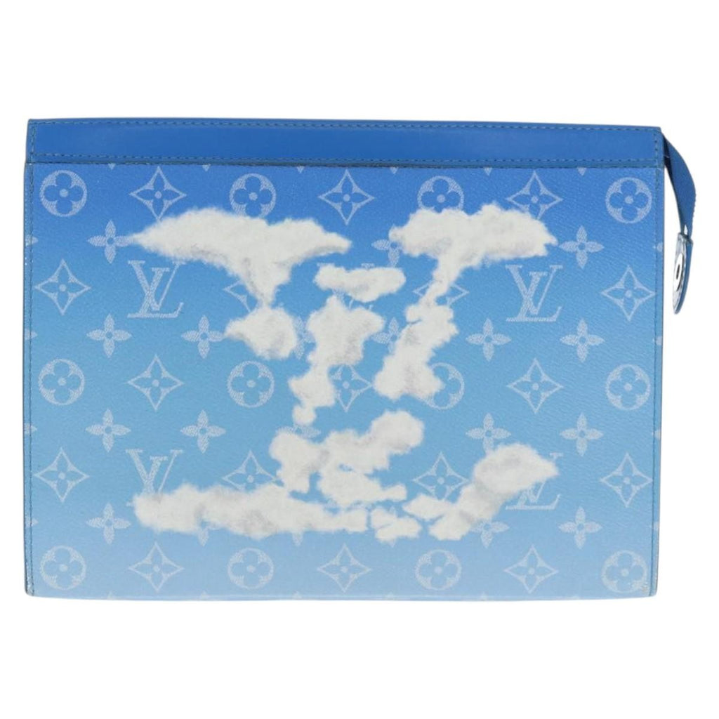 Louis Vuitton Pochette Voyage Limited Edition Monogram Clouds Blue Pvc Bag
