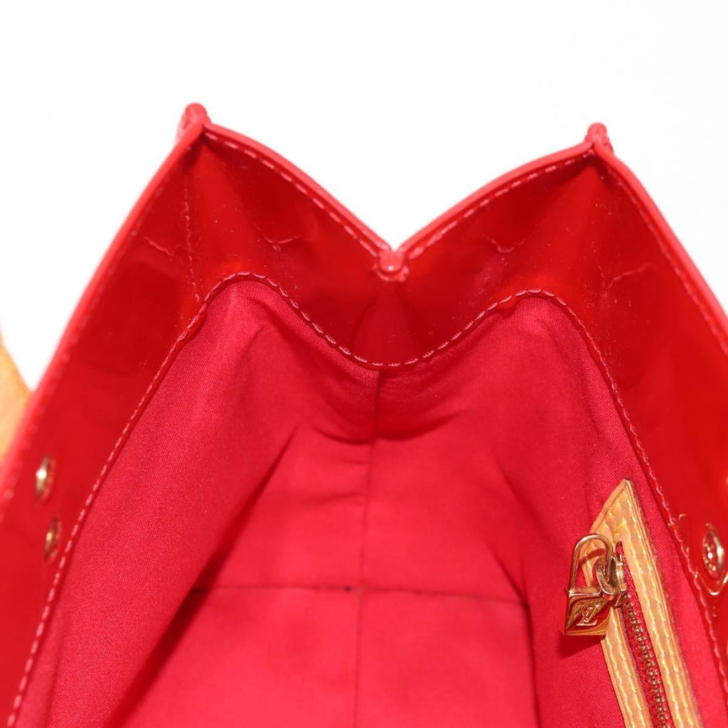Louis Vuitton Reade Handbag Monogram Vernis Red Patent_Leather Handbag