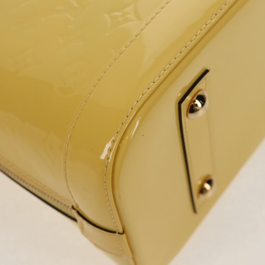 Louis Vuitton Alma Handbag Monogram Vernis Yellow Patent_Leather Handbag