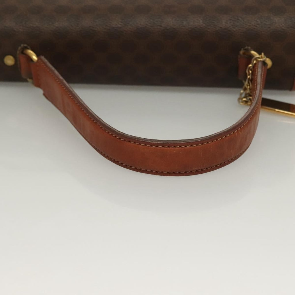 Celine Triomphe Vintage Handbag Macadam Canvas Brown Canvas Bag