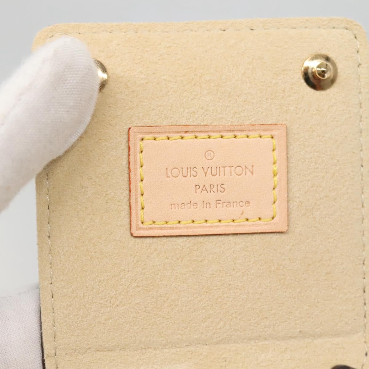 Louis Vuitton Case Jewelry Box Canvas Brown Canvas Wallets Accessory