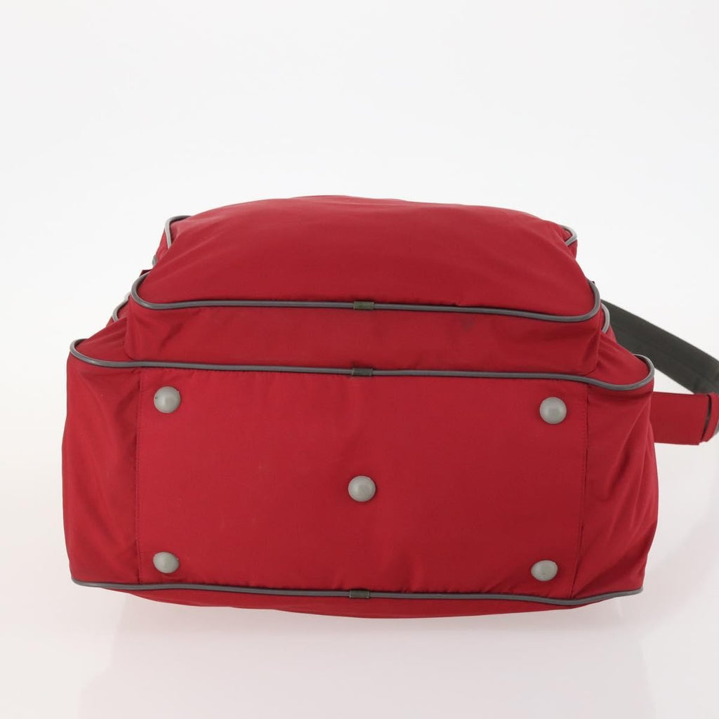 Prada Sport Line Boston Bag Nylon Red Nylon Travel Bag Bag