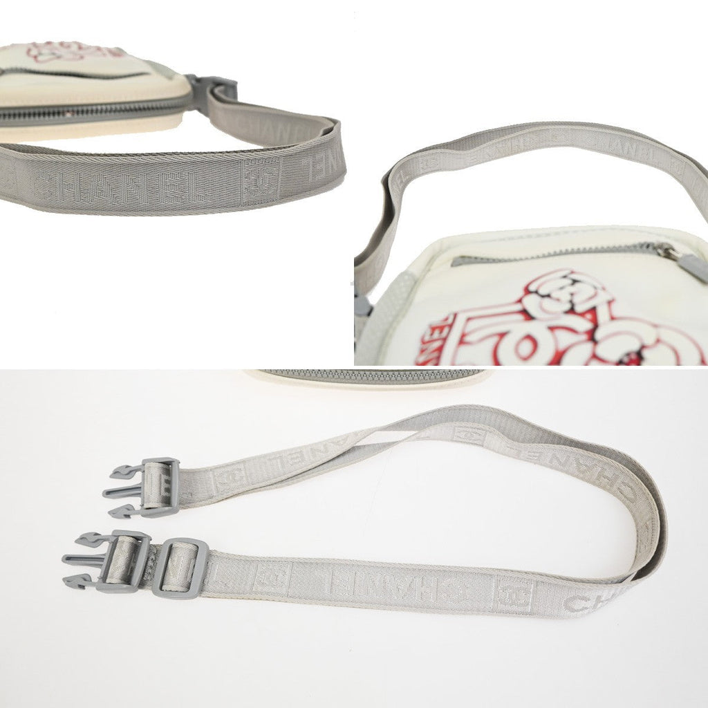 Chanel Travel Line Crossbody Bag Nylon White Nylon Shoulder Bag Bag