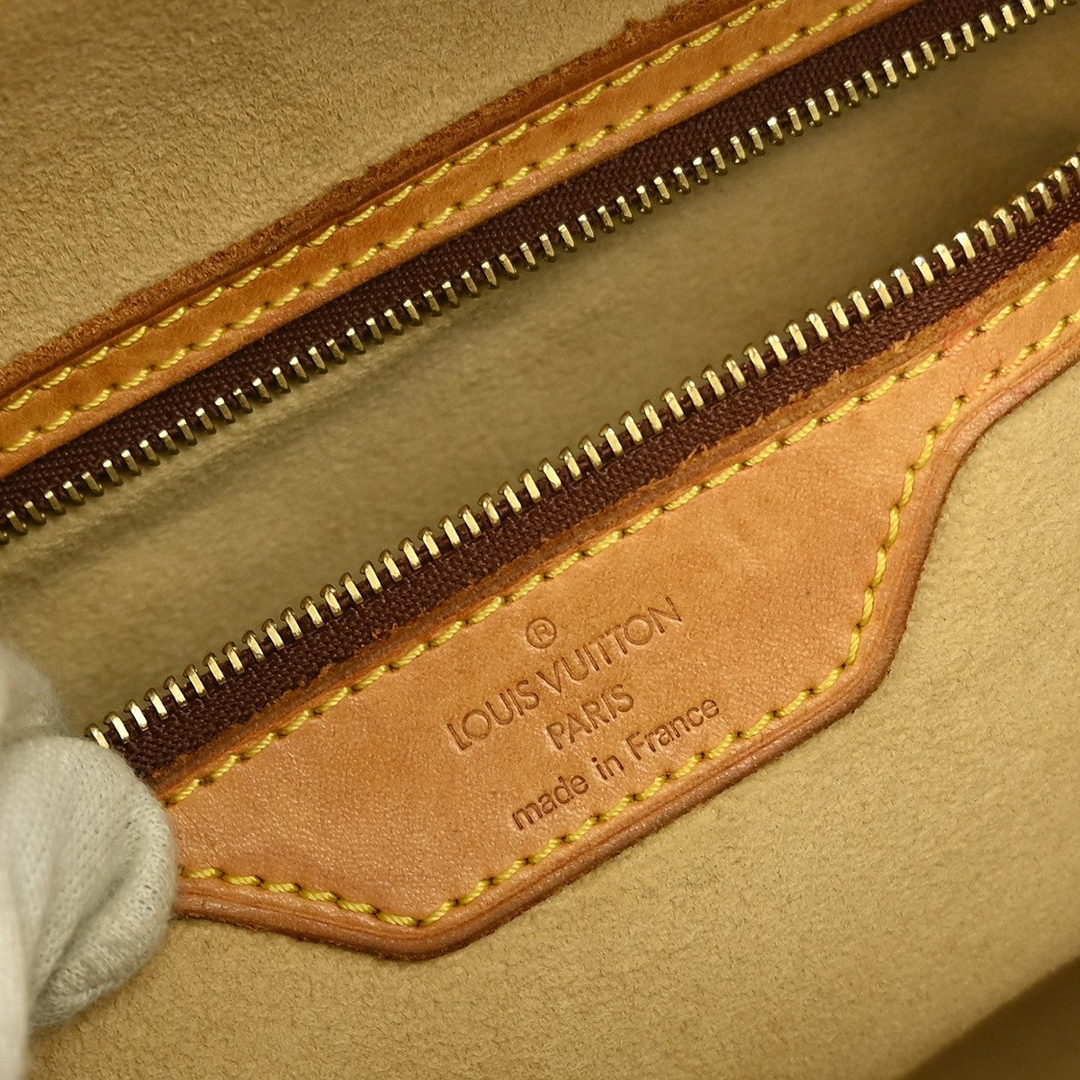Louis Vuitton Cite Handbag Monogram Canvas Brown Canvas Shoulder Bag