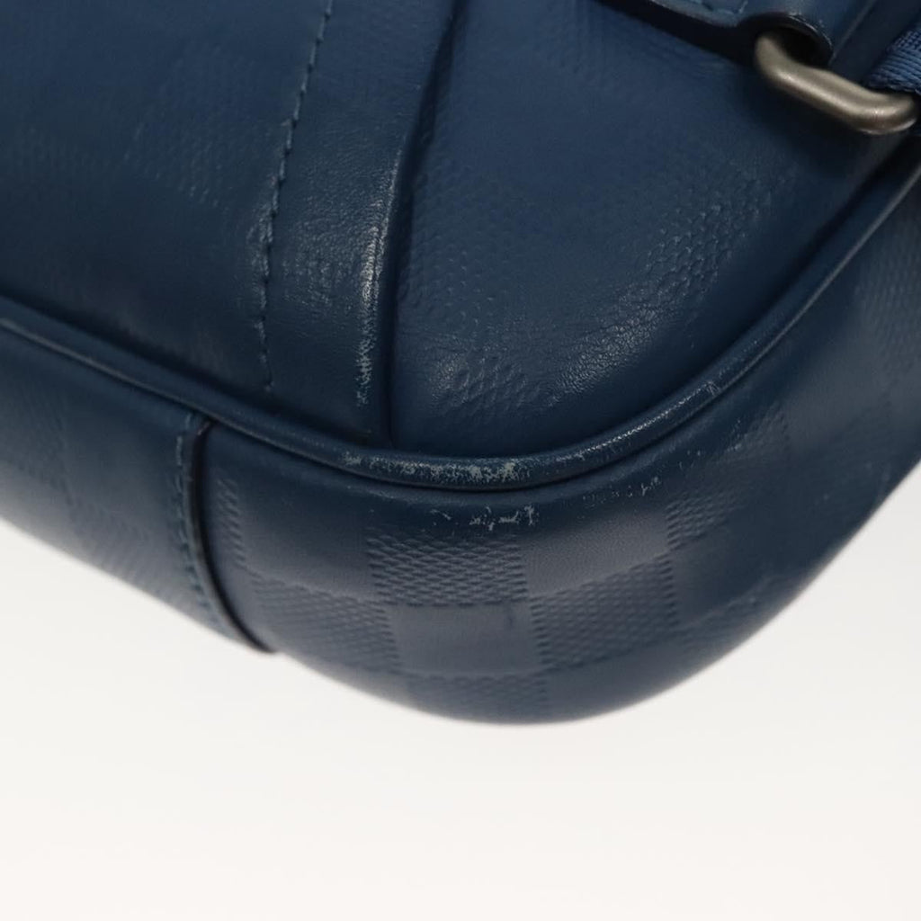 Louis Vuitton Ambler Bag Damier Infini Leather Blue Leather Shoulder Bag