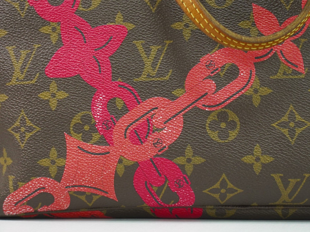 Louis Vuitton Neverfull Nm Tote Limited Edition Bay Monogram Canvas Brown Canvas Tote Bag