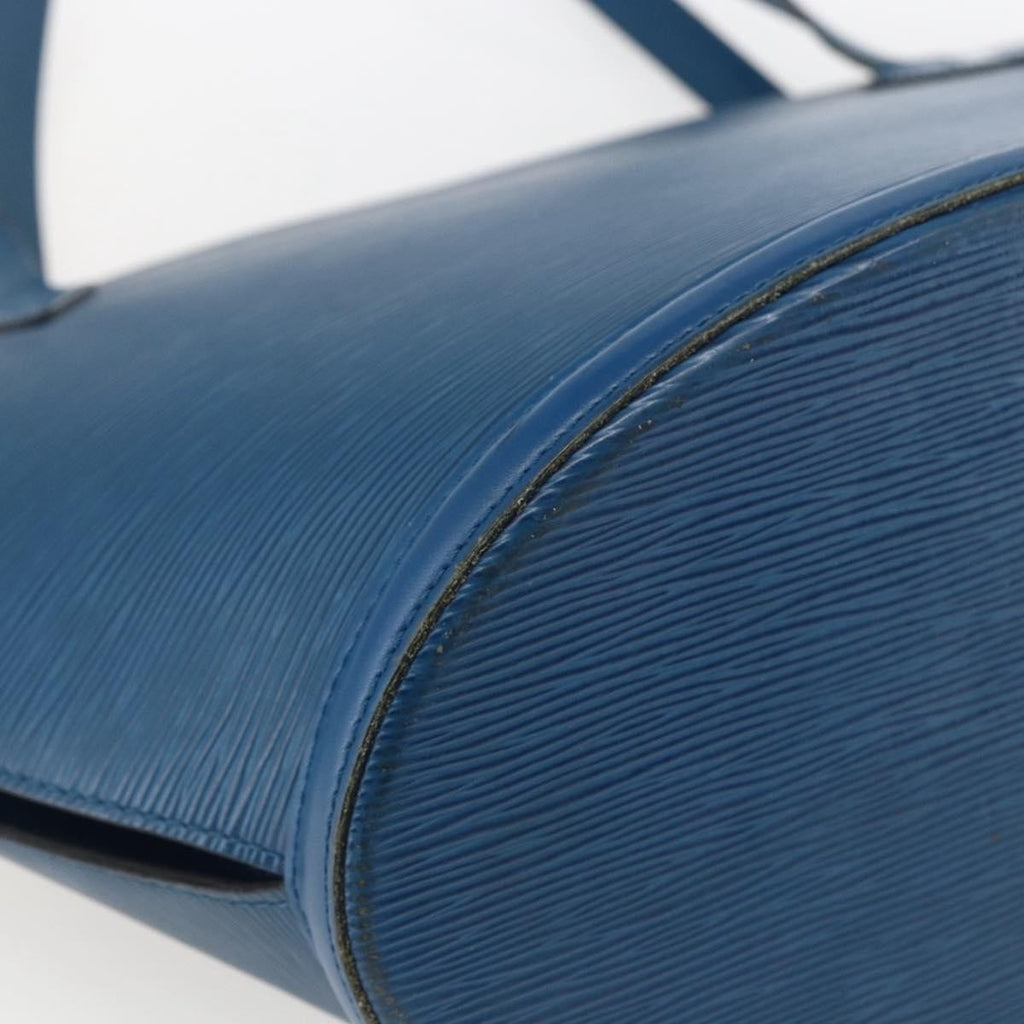 Louis Vuitton Saint Jacques Handbag Epi Leather Blue Leather Shoulder Bag
