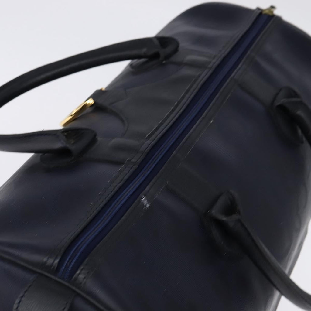 Christian Dior Lady Dior Boston Bag Canvas Navy Canvas Travel Bag Bag (Pre-Owned)