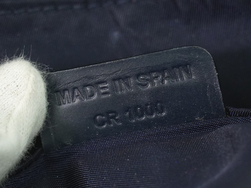 Christian Dior Saddle Zip Pouch Diorissimo Canvas Navy Canvas Clutche & Pouche Bag (Pre-Owned)