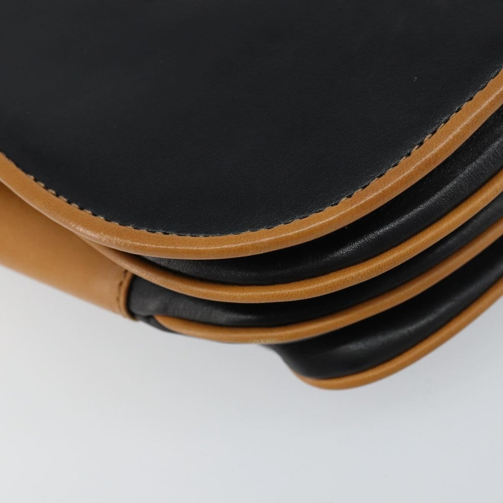 Celine Vintage Shoulder Bag Leather Black Leather Shoulder Bag Bag