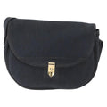 Christian Dior Vintage Honeycomb Flap Crossbody Bag Canvas And Leather Black Canvas Shoulder Bag Bag (Pre-Owned)