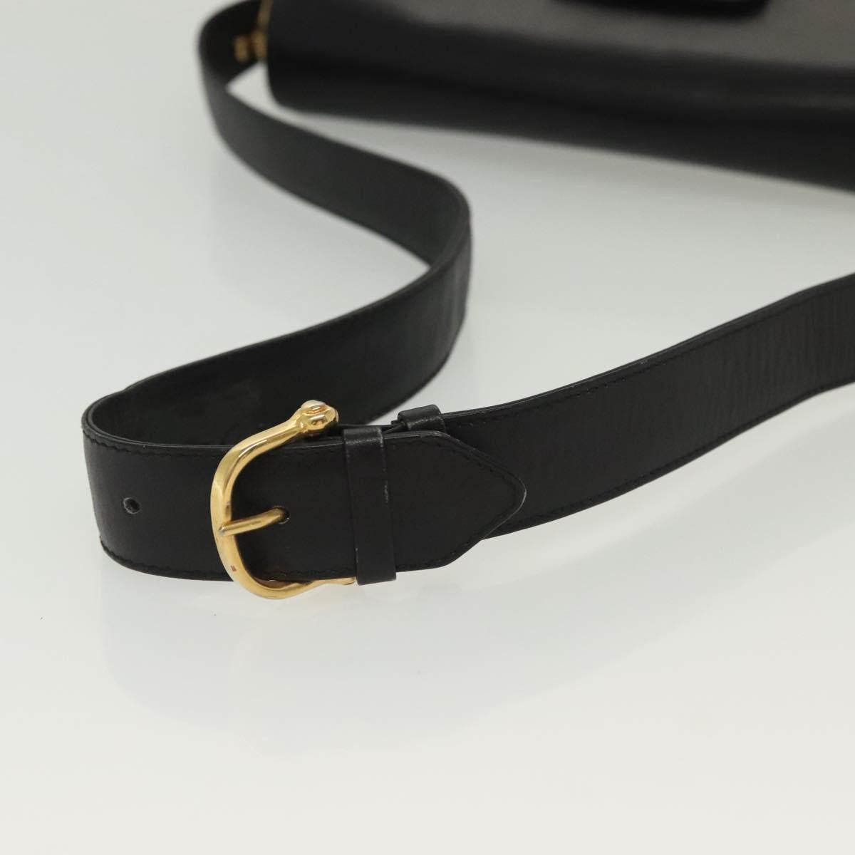 Celine Horse Carriage Shoulder Bag Leather Black Leather Bag