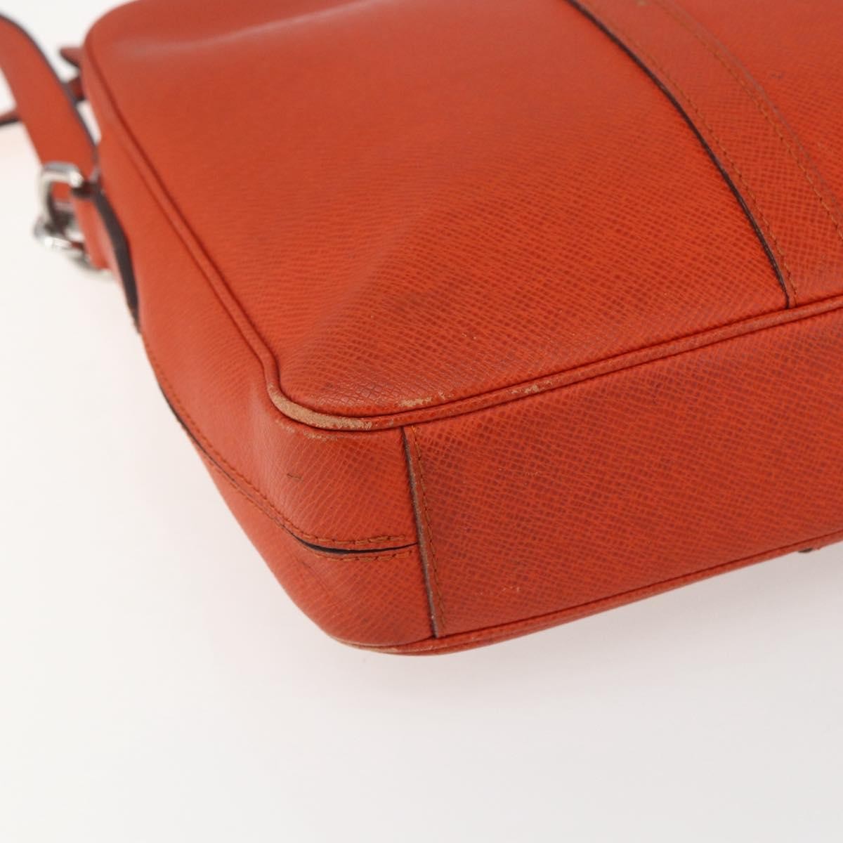 Louis Vuitton Porte-Documents Voyage Briefcase Taiga Leather Orange Leather Briefcase Bag