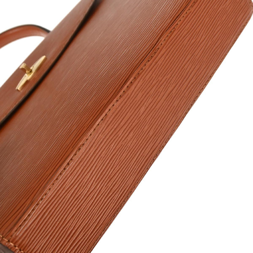 Louis Vuitton Malesherbes Handbag Epi Leather Brown Leather Handbag