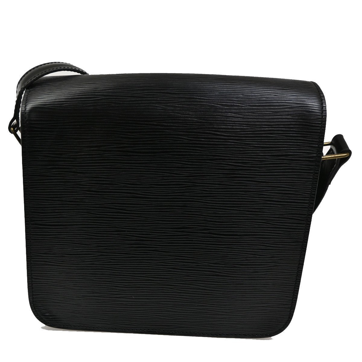 Louis Vuitton Cartouchiere Handbag Epi Leather Black Leather Shoulder Bag