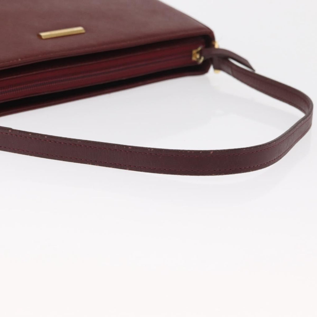 Burberry Vintage Shoulder Bag Leather Burgundy Leather Shoulder Bag
