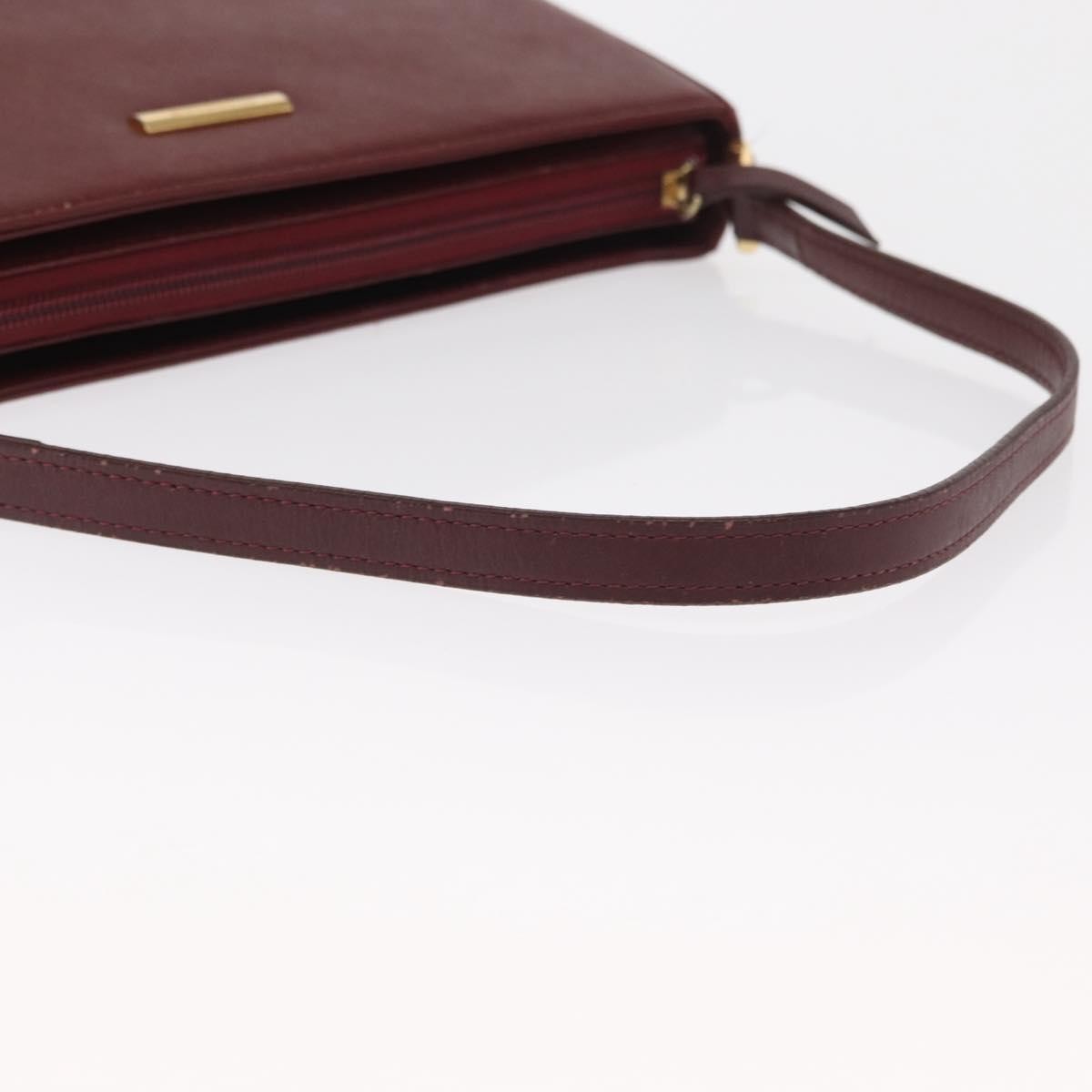 Burberry Vintage Shoulder Bag Leather Burgundy Leather Shoulder Bag