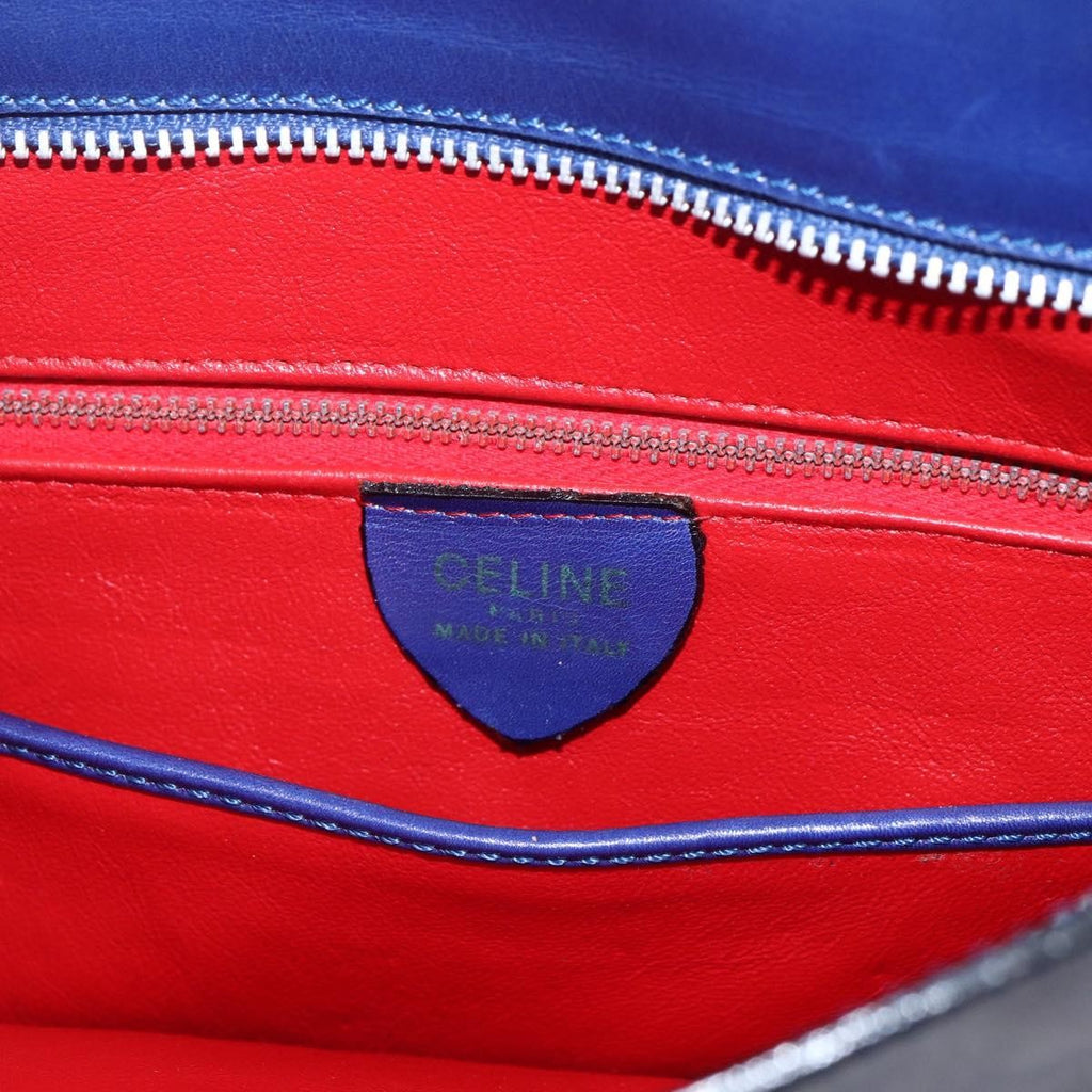 Celine Handbag Leather Blue Leather Handbag