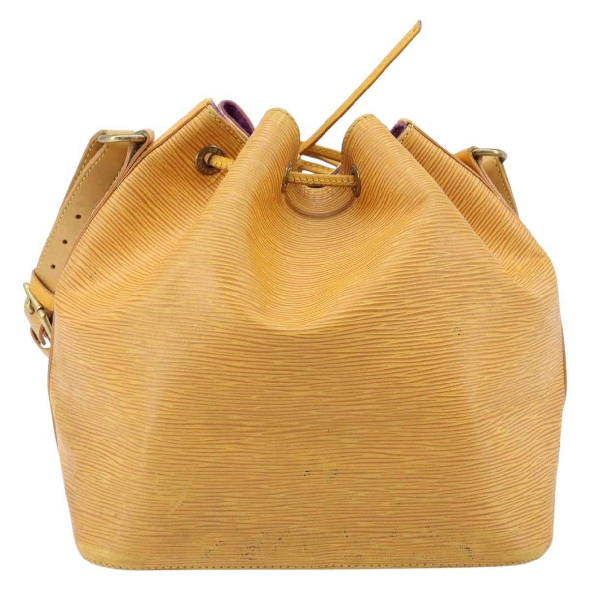 Louis Vuitton Petit Noe Nm Handbag Epi Leather Yellow Leather Shoulder Bag