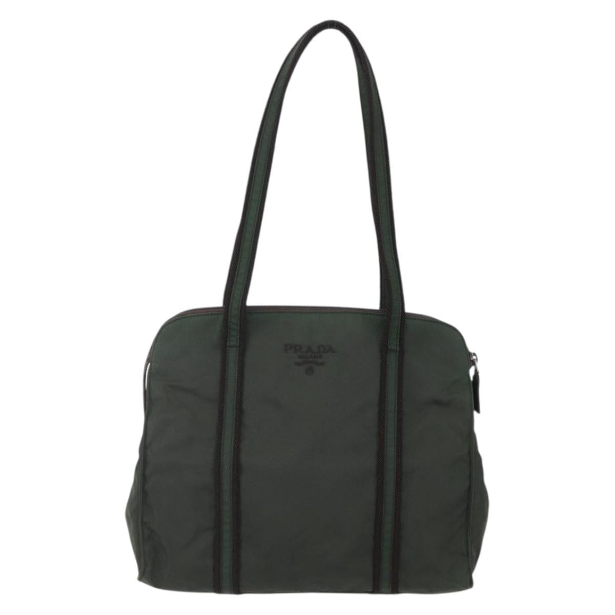 Prada Vintage Tote Tessuto Khaki Nylon Tote Bag Bag