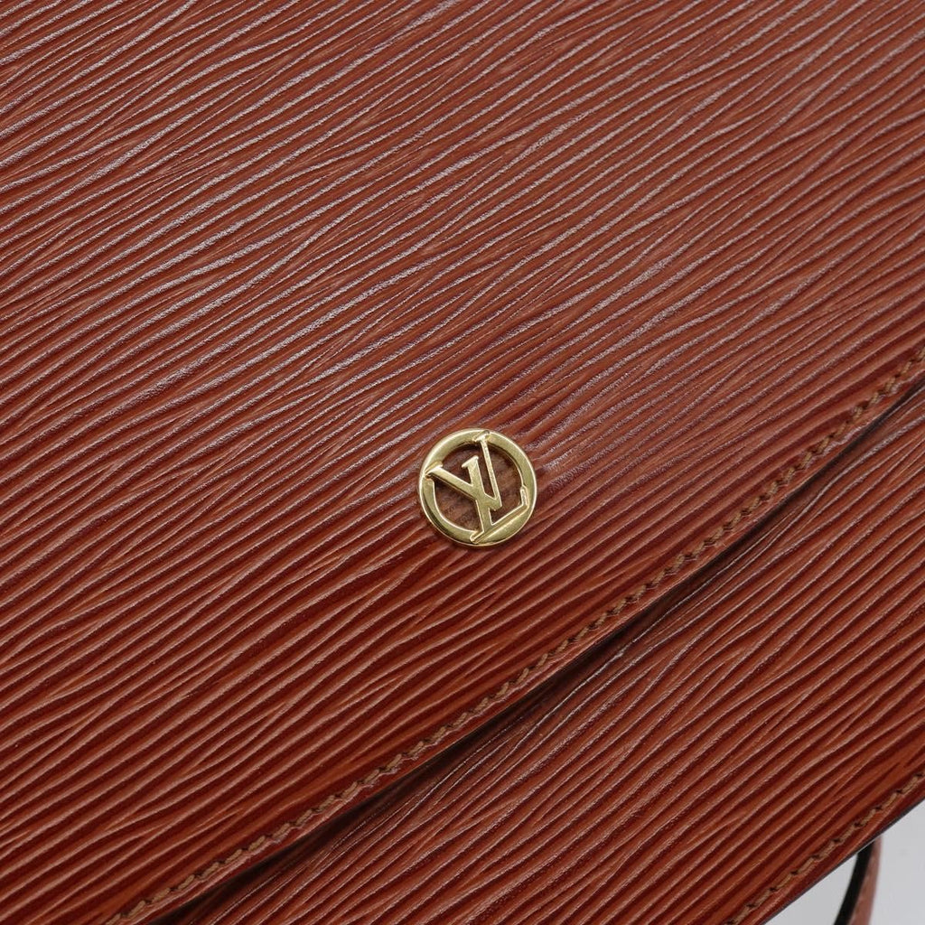 Louis Vuitton Grenelle Shoulder Bag Epi Leather Brown Leather Shoulder Bag