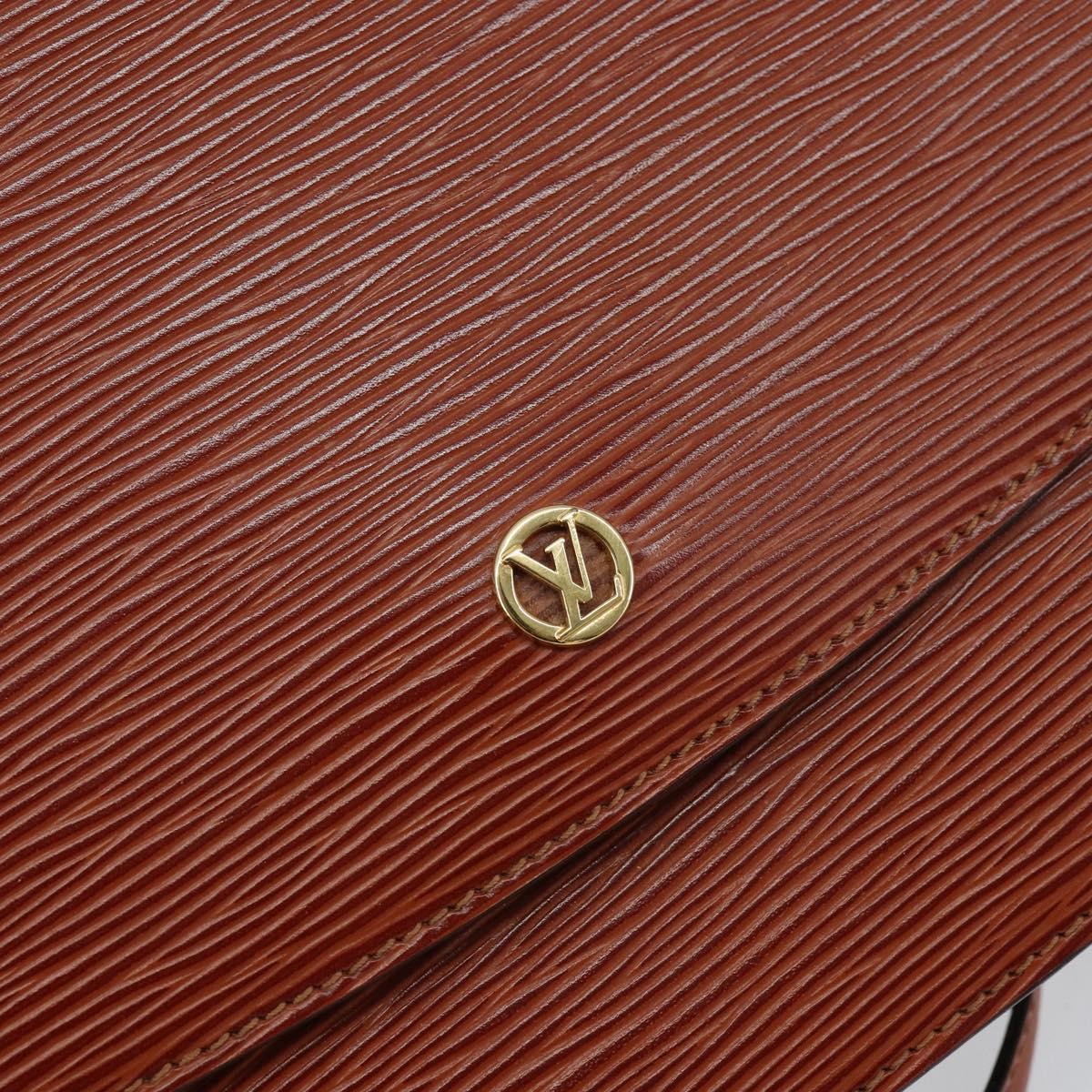 Louis Vuitton Grenelle Shoulder Bag Epi Leather Brown Leather Shoulder Bag