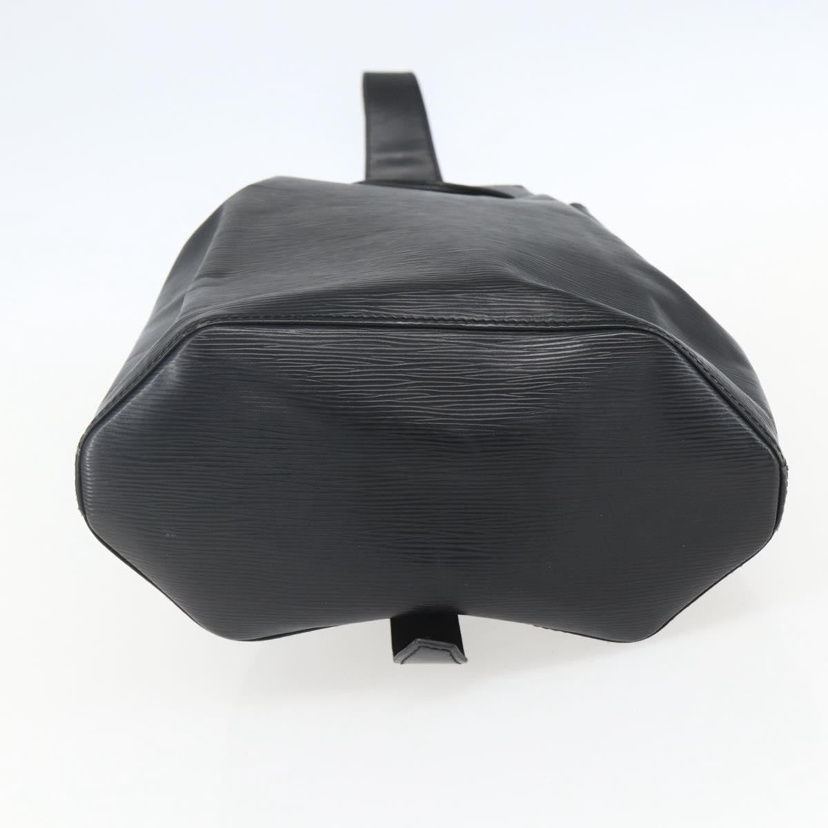 Louis Vuitton Sac A Dos Drawstring Backpack Epi Leather Black Leather Backpack Bag