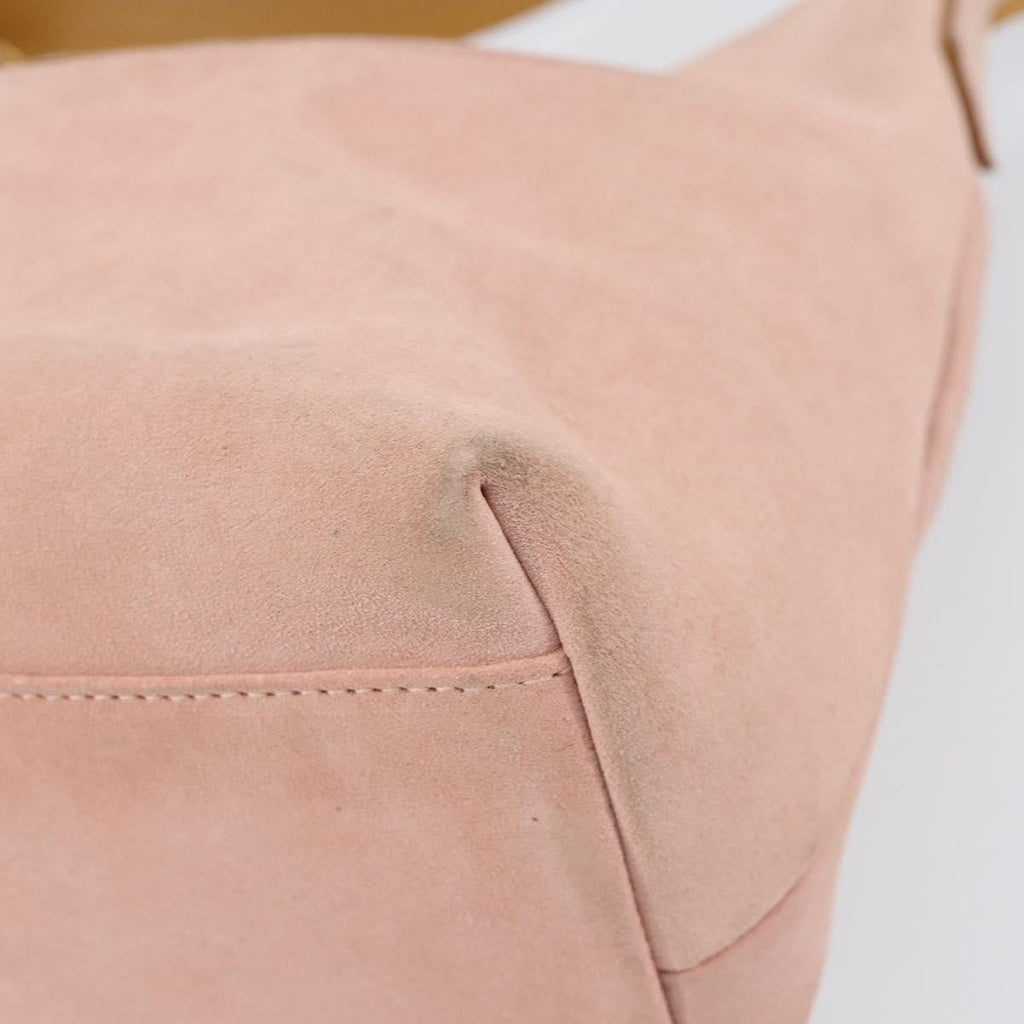Gucci Vintage Handbag Suede Pink Suede Handbag (Pre-Owned)