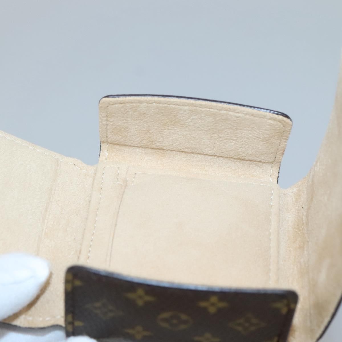 Louis Vuitton Case Jewelry Box Canvas Brown Canvas Wallets Accessory