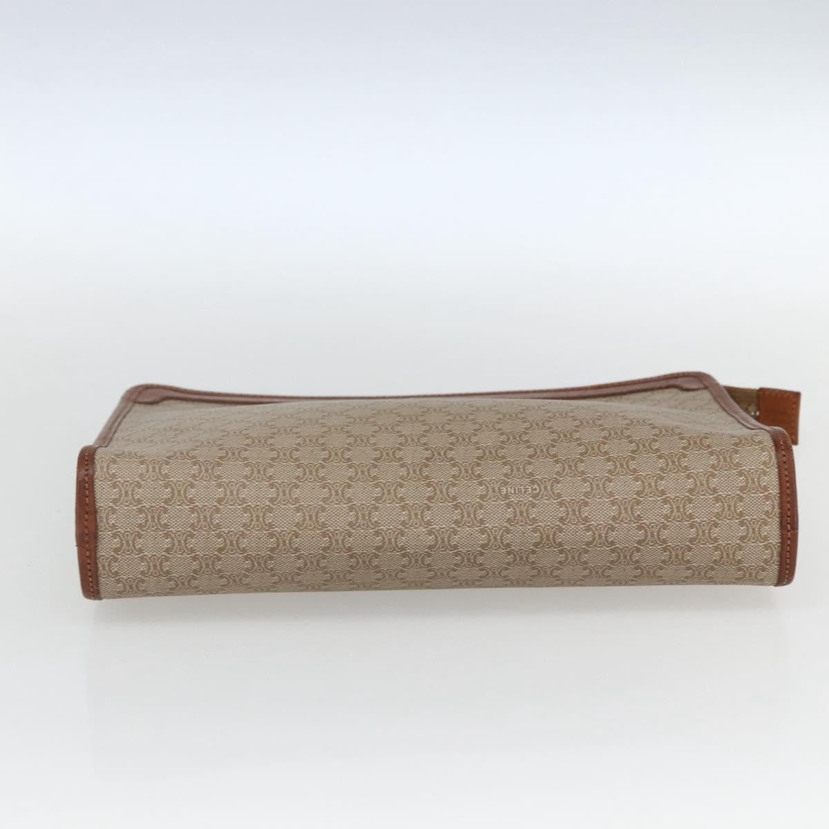 Celine Macadam Pochette Canvas And Leather Beige Canvas Clutche & Pouche Bag