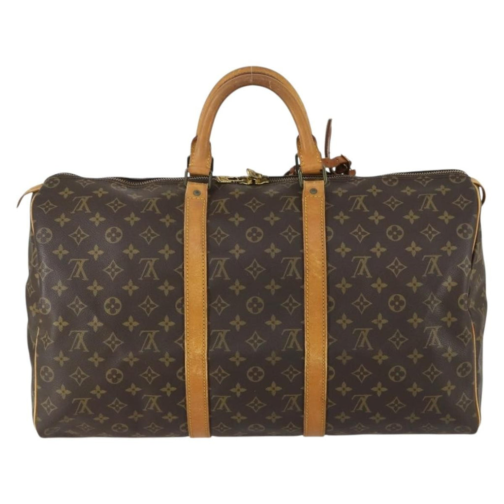 Louis Vuitton Keepall Bag Monogram Canvas Brown Canvas Travel Bag