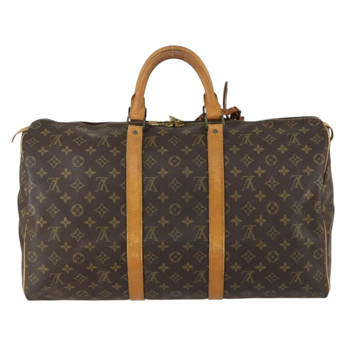 Louis Vuitton Keepall Bag Monogram Canvas Brown Canvas Travel Bag