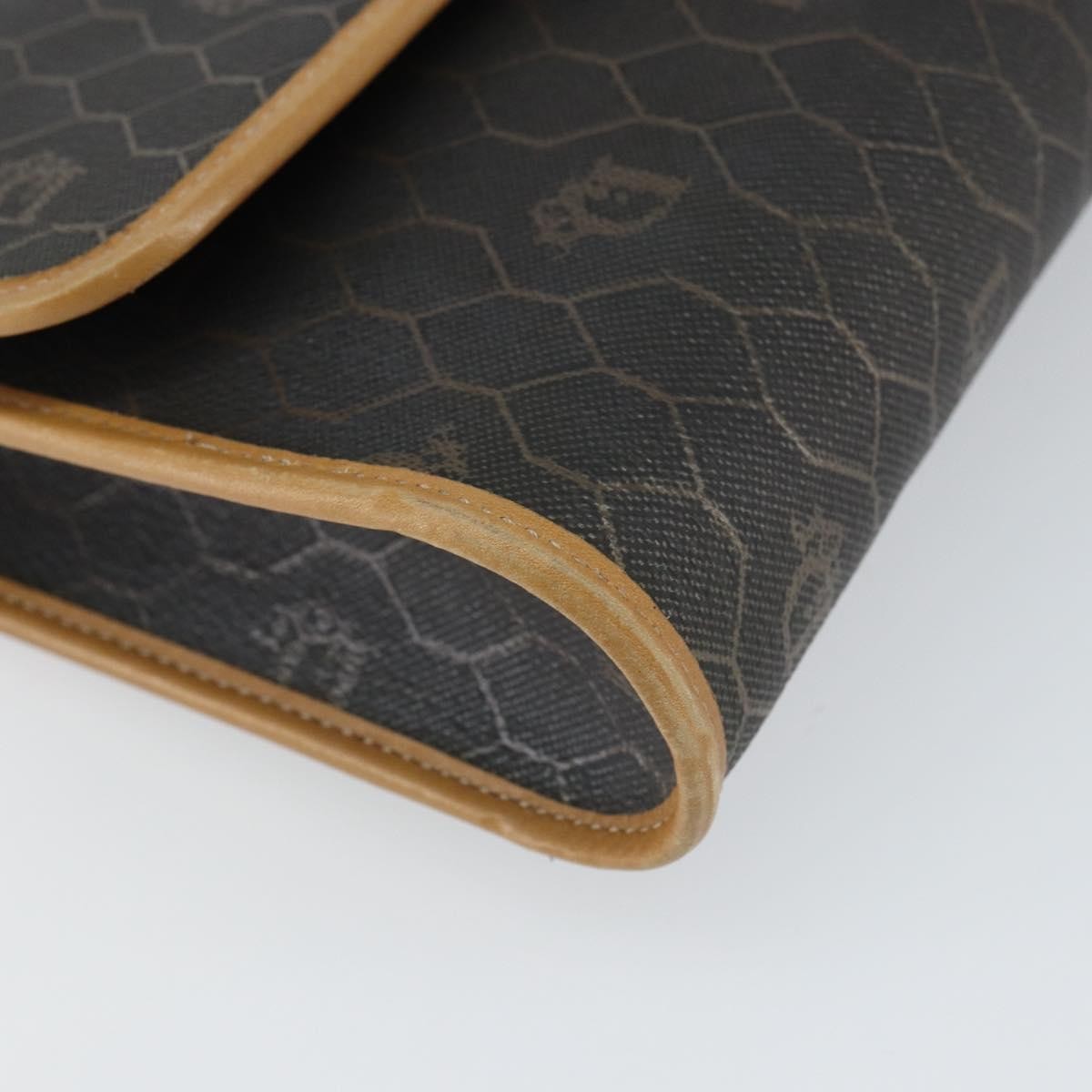 Christian Dior Vintage Honeycomb Shoulder Bag Canvas Black Canvas Shoulder Bag Bag (Pre-Owned)