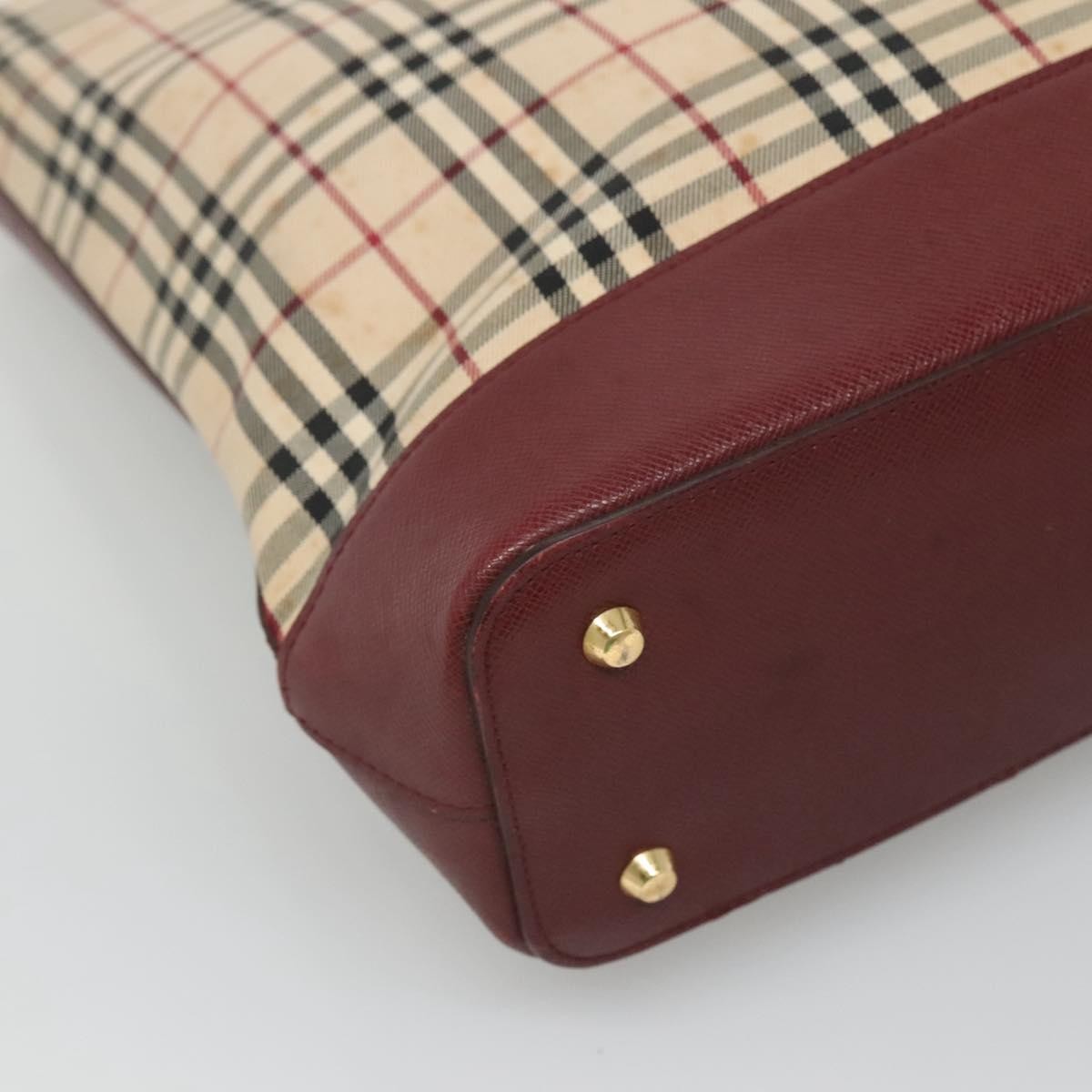 Burberry Nova Check Tote Canvas And Leather Beige Canvas Tote Bag