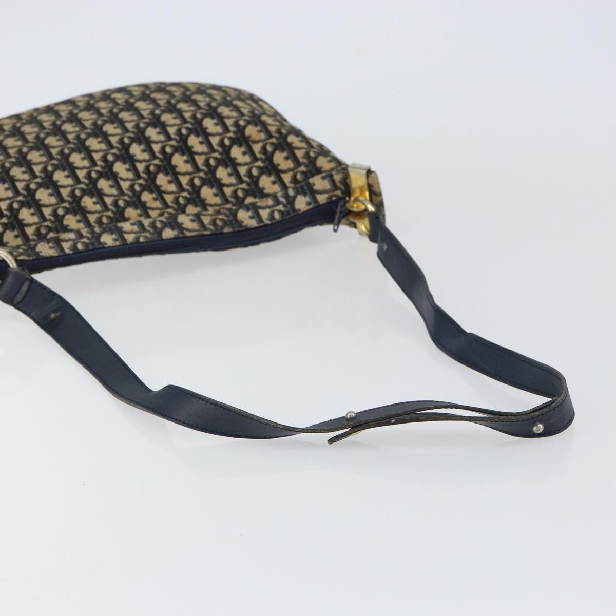 Christian Dior Vintage Trotter Shoulder Bag Canvas Navy Canvas Shoulder Bag Bag (Pre-Owned)