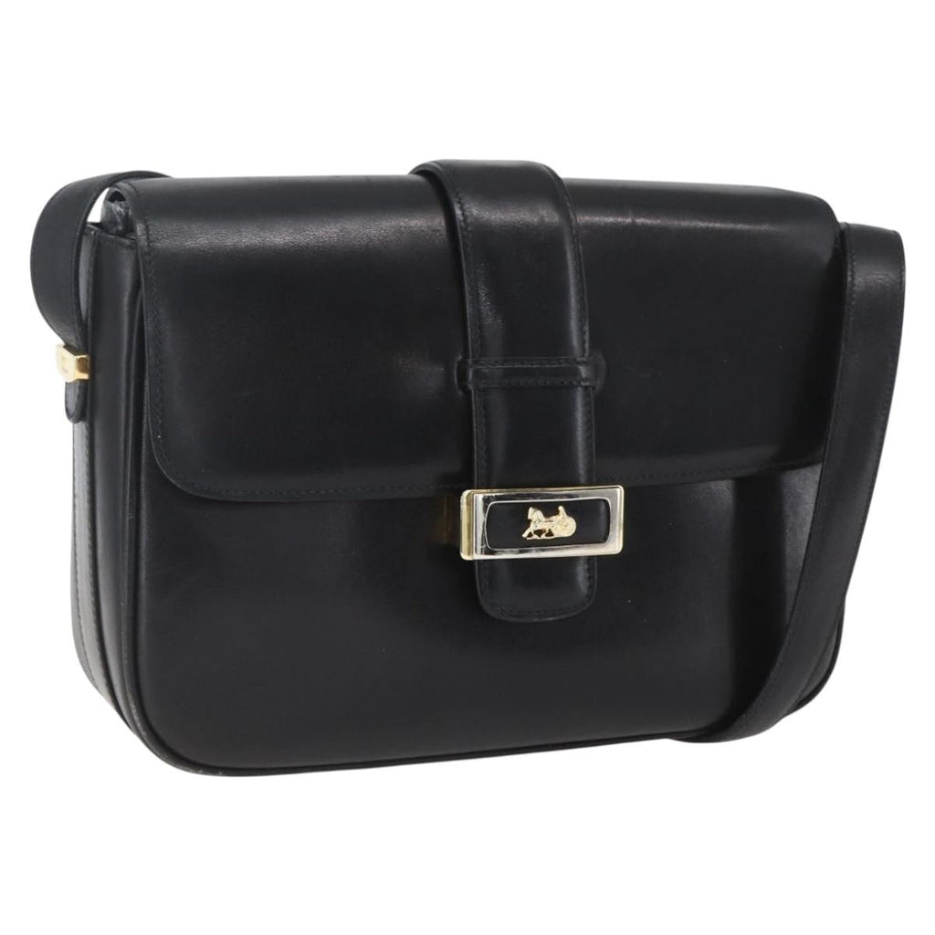 Celine Horse Carriage Shoulder Bag Leather Black Leather Shoulder Bag Bag