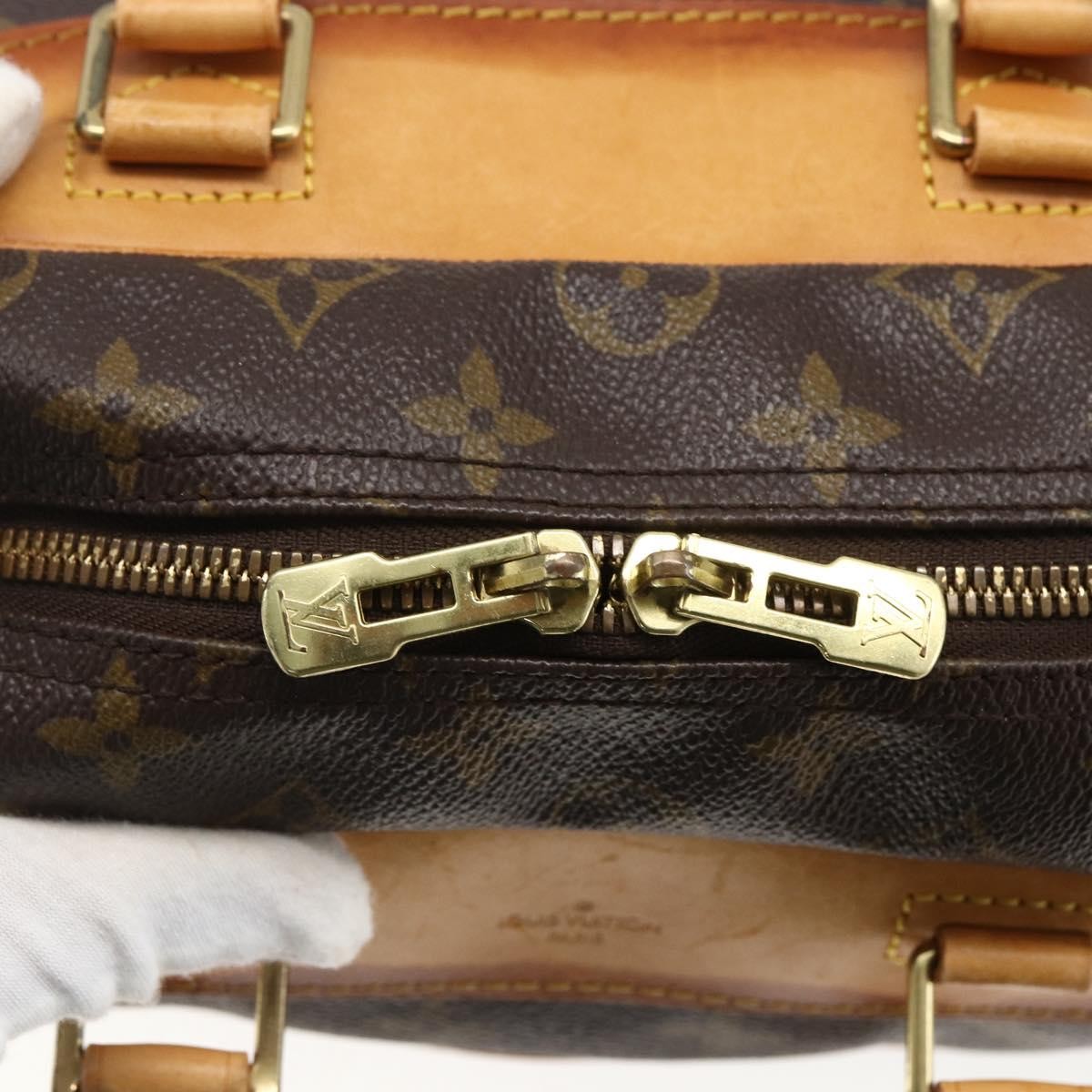 Louis Vuitton Deauville Handbag Monogram Canvas Brown Canvas Handbag